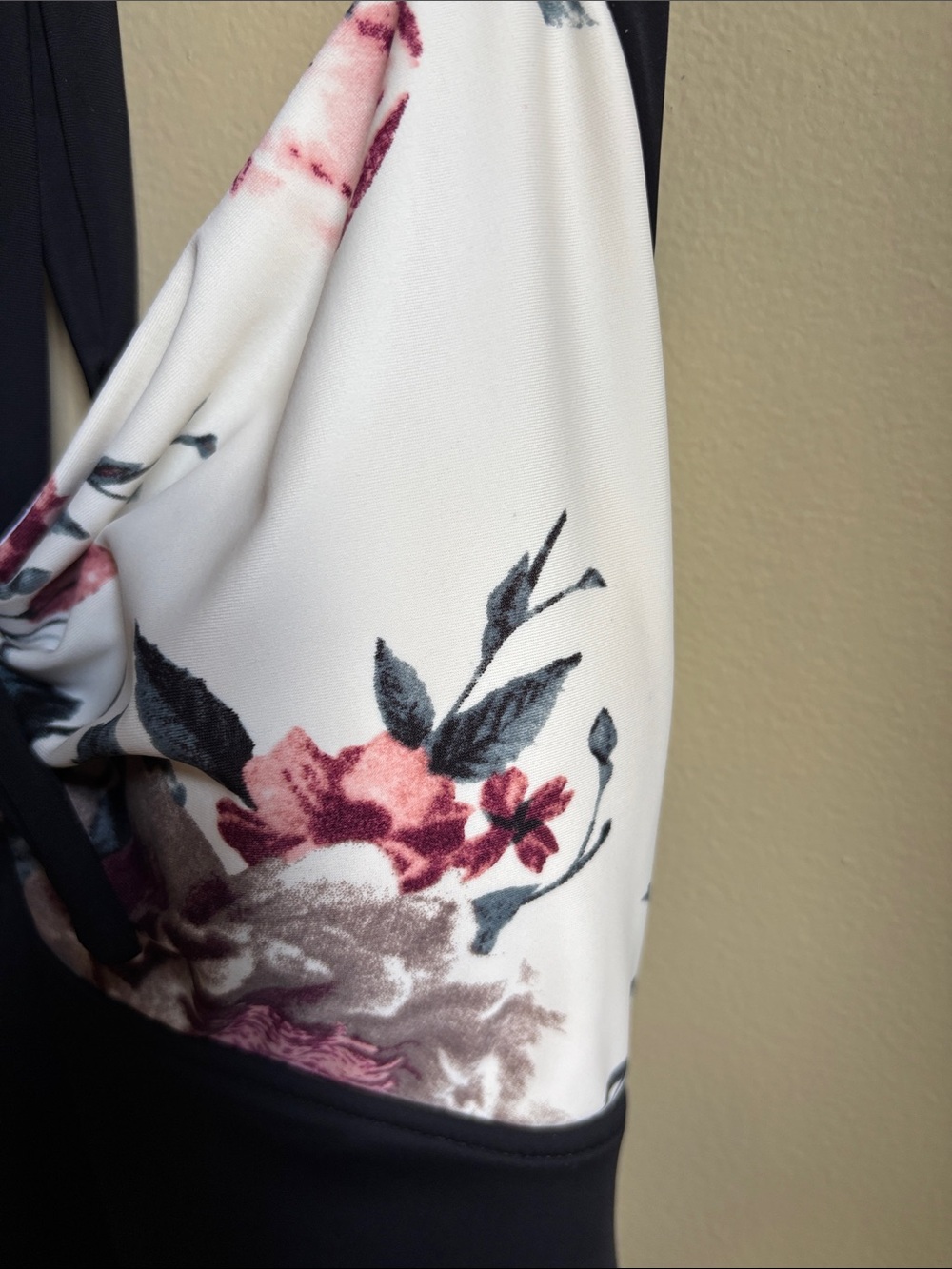 COCOSHIP Black Swim Dress with White Lining